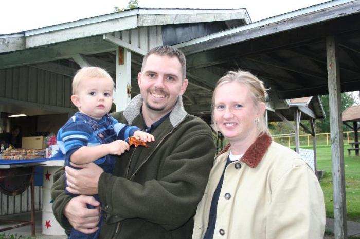 Rick Bowers with wife Nikki Bayle (Class of 1995) and their son