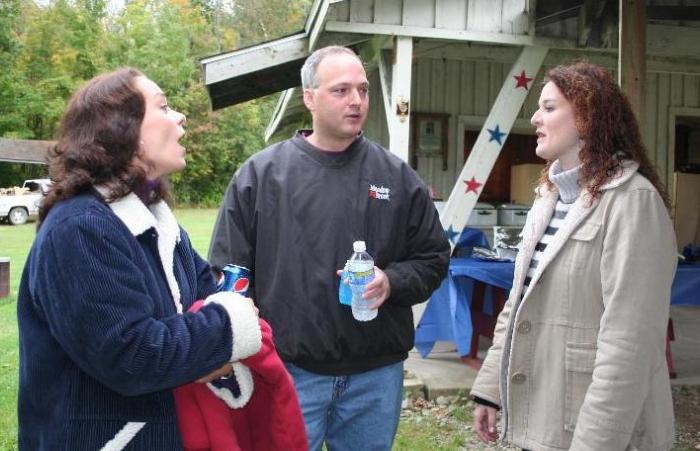 Amy Pokrywiecki with her husband and Alison Rogers Duiker