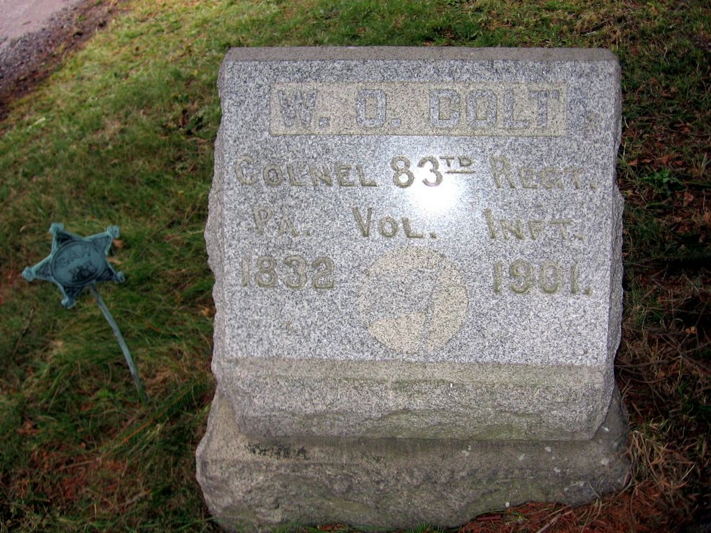 Tombstone of Colonel W.O. Colt in the Waterford Cemetary